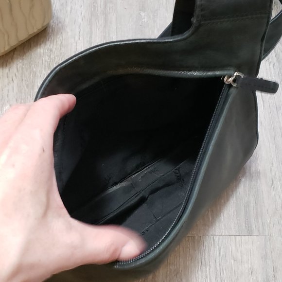 Fossil * Black Black Leather & Nylon Crossbody Bag - Picture 5 of 7